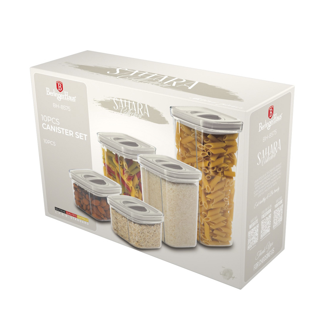 Berlinger Haus 10-teiliges Vorratsdosen-Set cream Sahara Collection