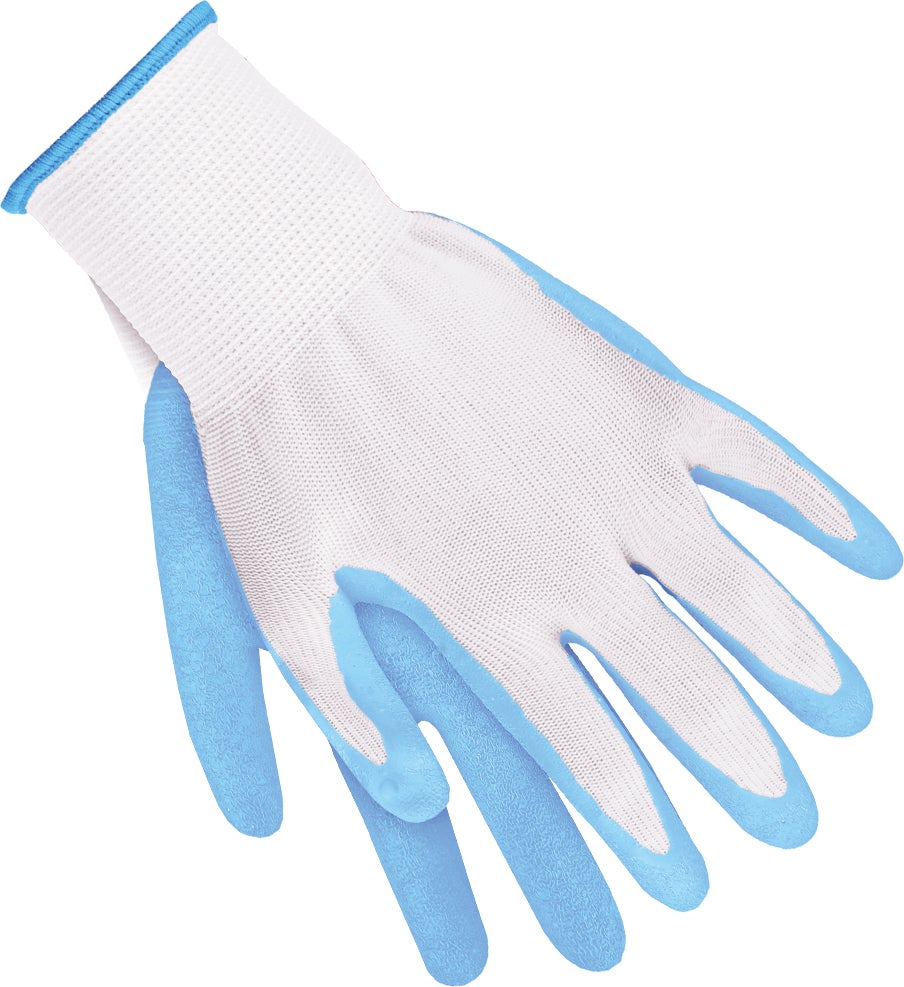 Intratuin tuinhandschoenen maat M foam/latex lichtblauw