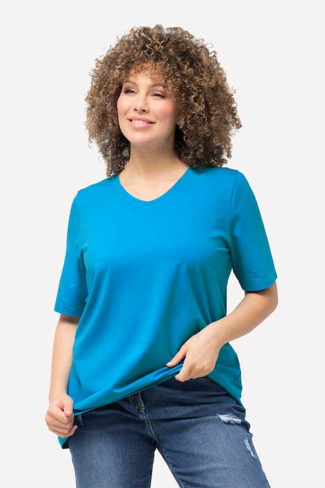 T-Shirt, A-Linie, V-Ausschnitt, Halbarm