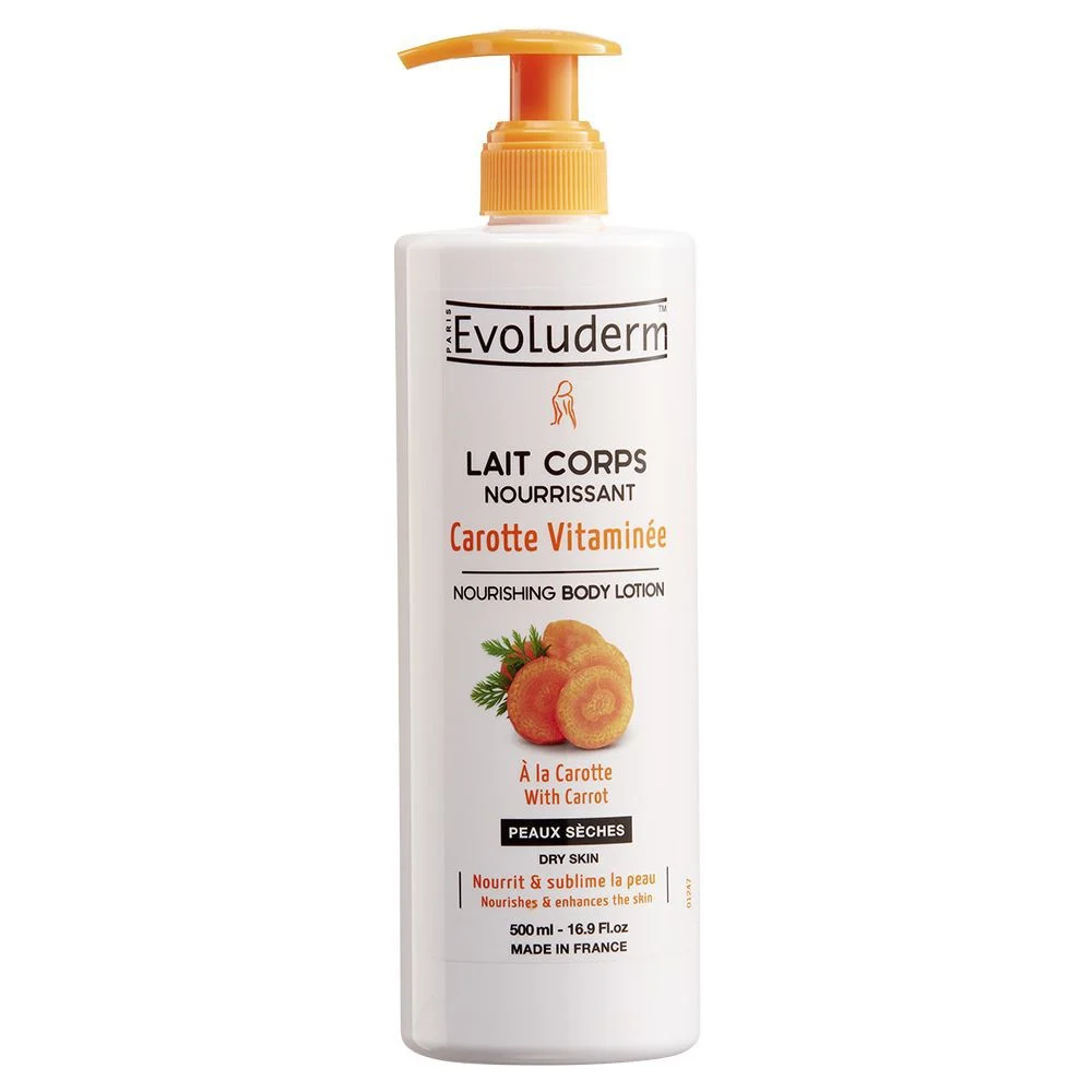 Lait corps nourrissant Evoluderm carotte vitaminée 500 ml