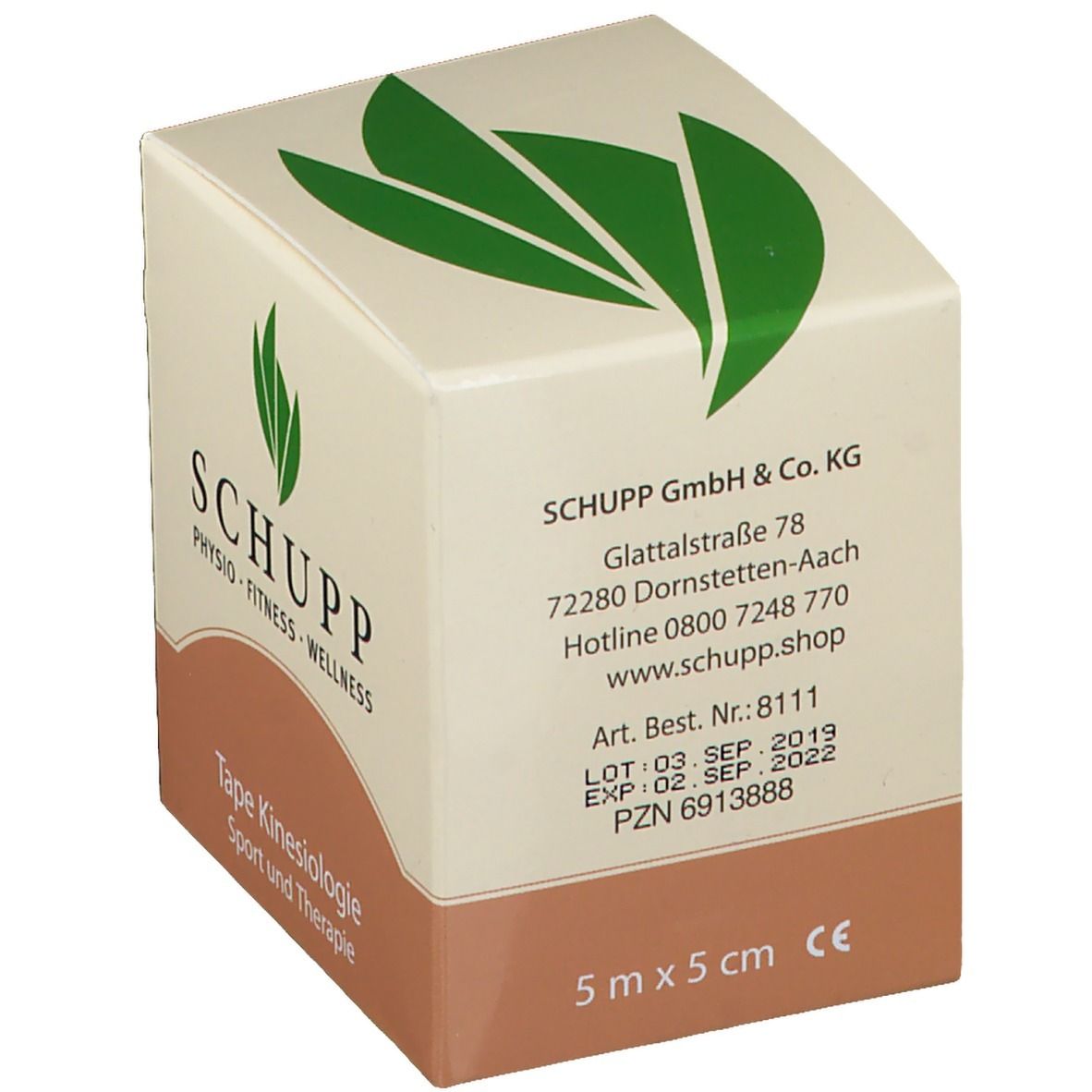 SCHUPP Tape Kinesiologie 5 cm x 5 m neutral