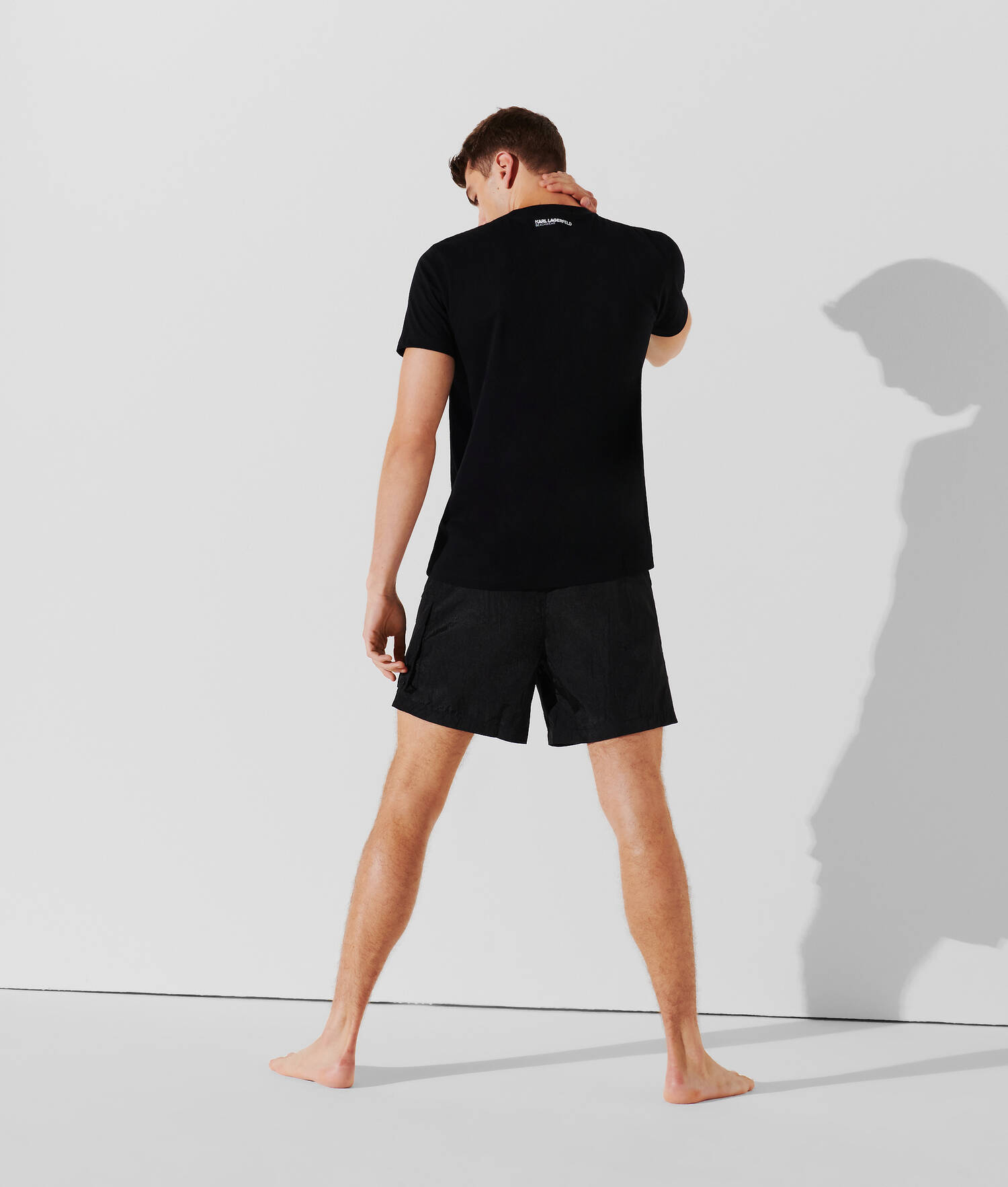 T-SHIRT DE PLAGE RAYÉ AVEC LOGO KARL