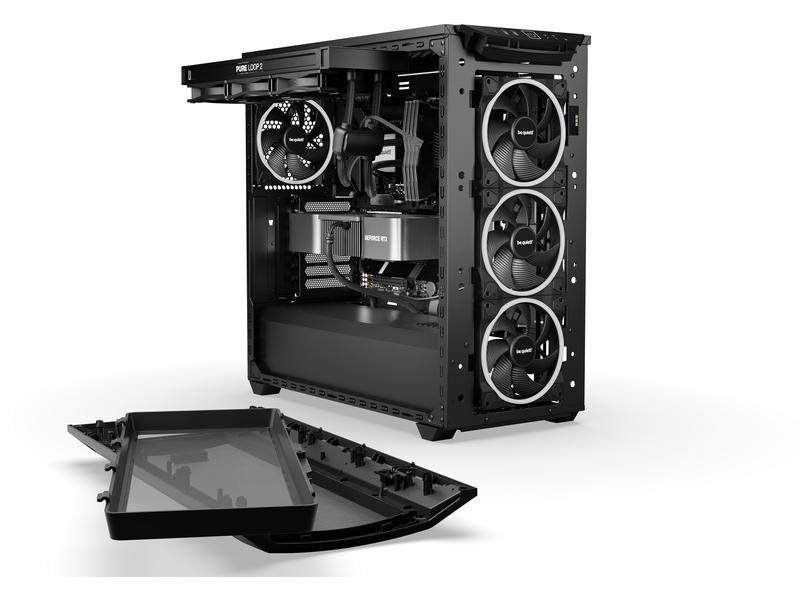 be quiet! PC-Gehäuse Shadow Base 800 FX Schwarz Luftstromoptimiertes Mid-Tower Gehäuse mit ARGB-Beleuchtung