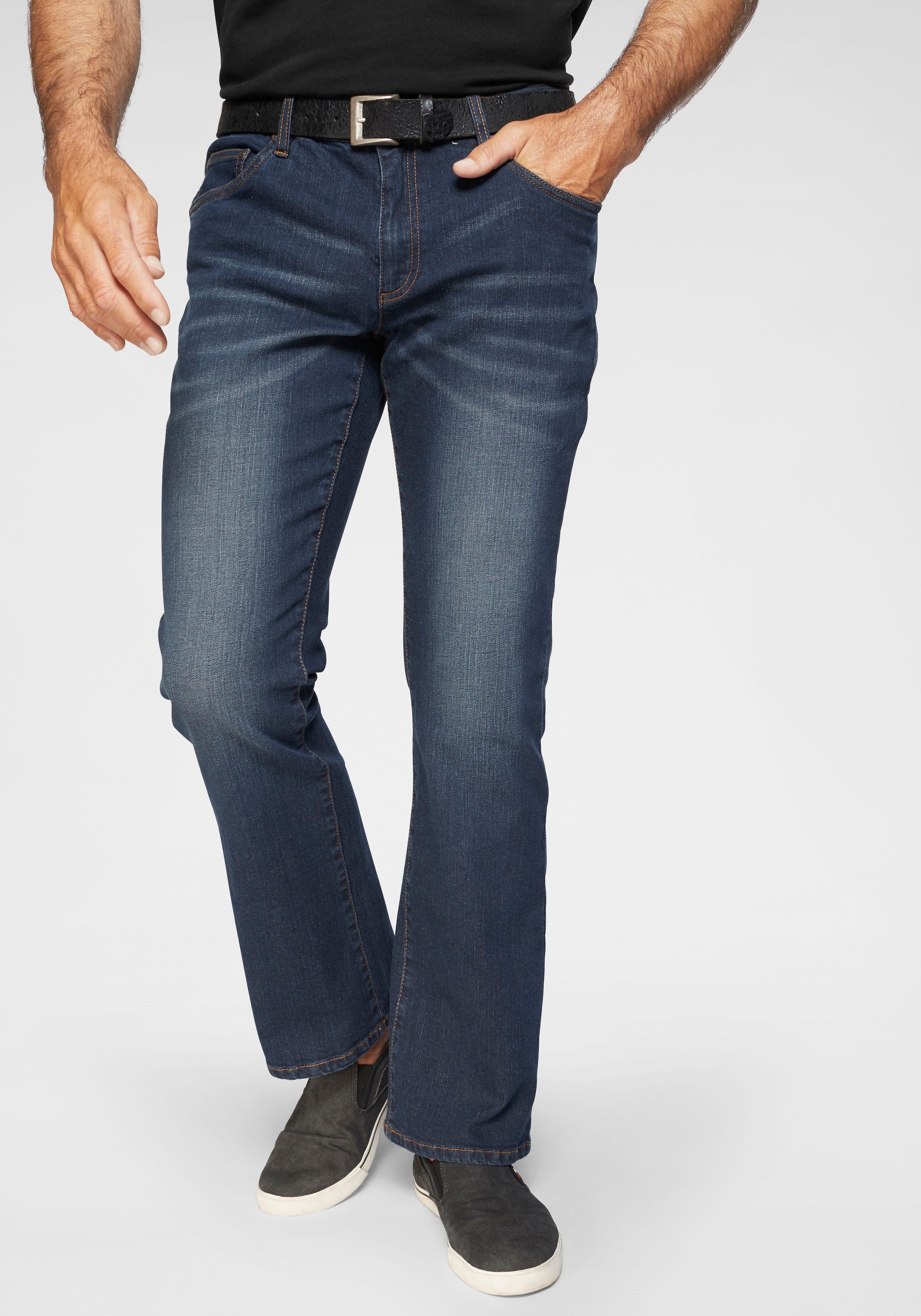 Arizona Bootcut-Jeans »Mike«, ausgestelltes Bein,  niedrige Leibhöhe,  Stretch-Qualität