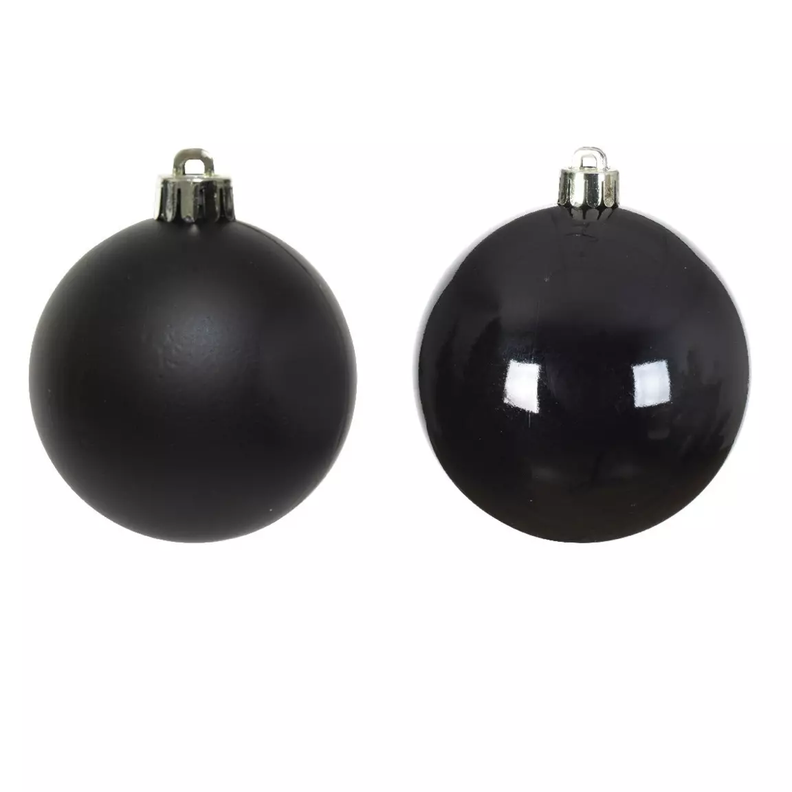 Lot de 12 boules de Noël (D60 mm) Alpine Noir