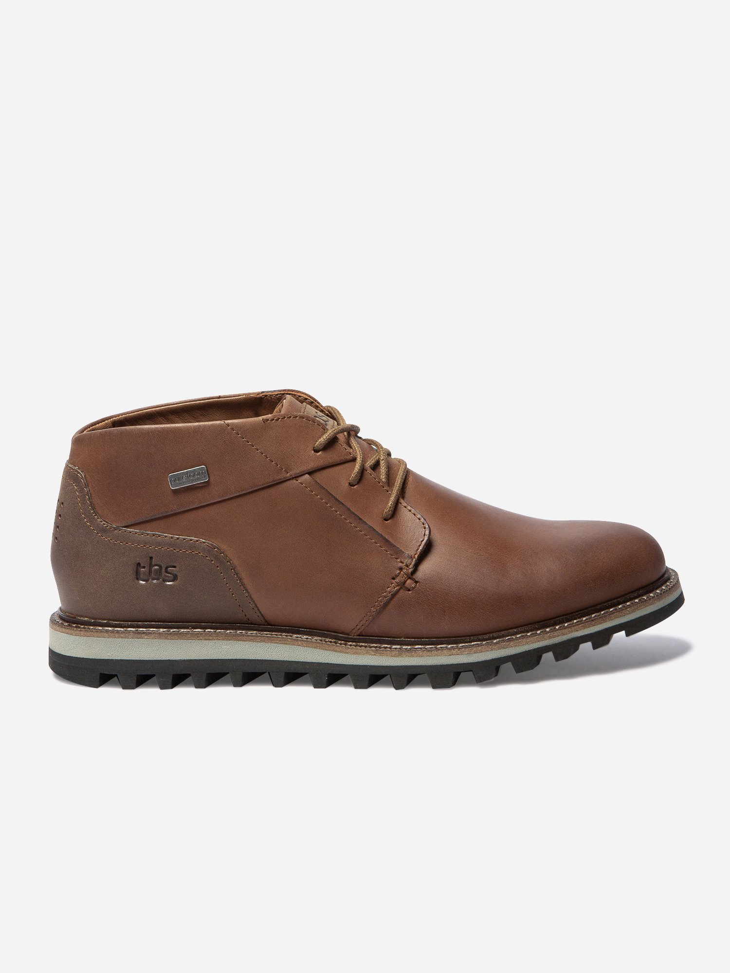Bottillons Homme Confort Purefoam Dessus Cuir Marron