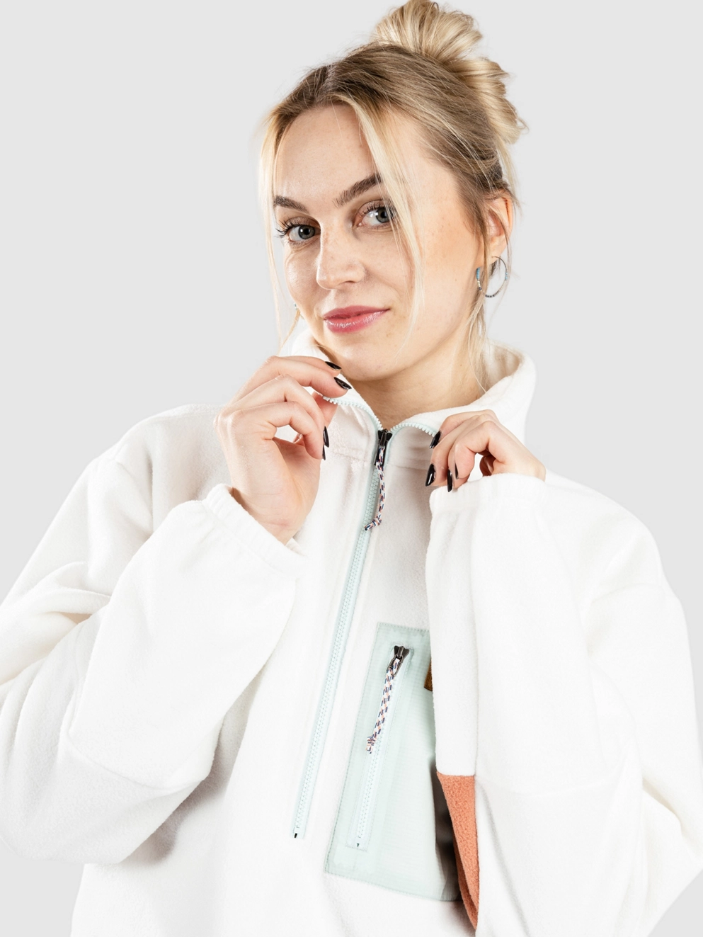 Patagonia Microdini Half-Zip Fleece birch white