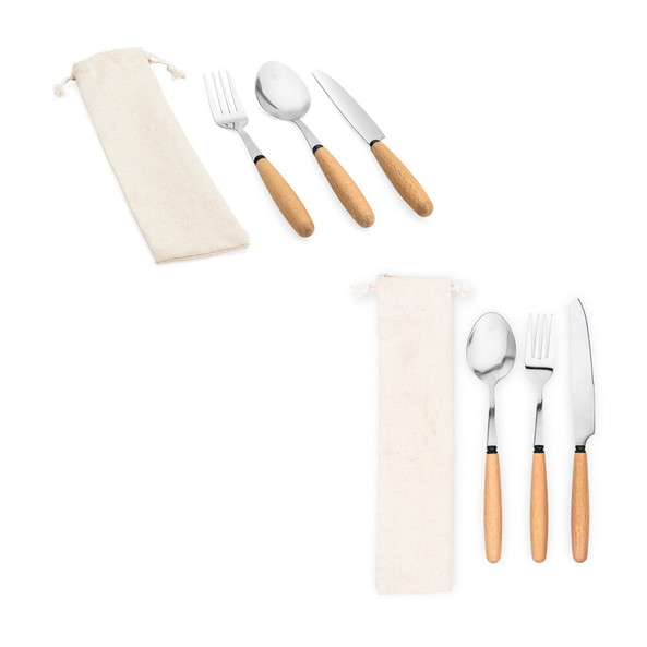hi!dea 94292 - Set de 3 pièces en bois d'acacia