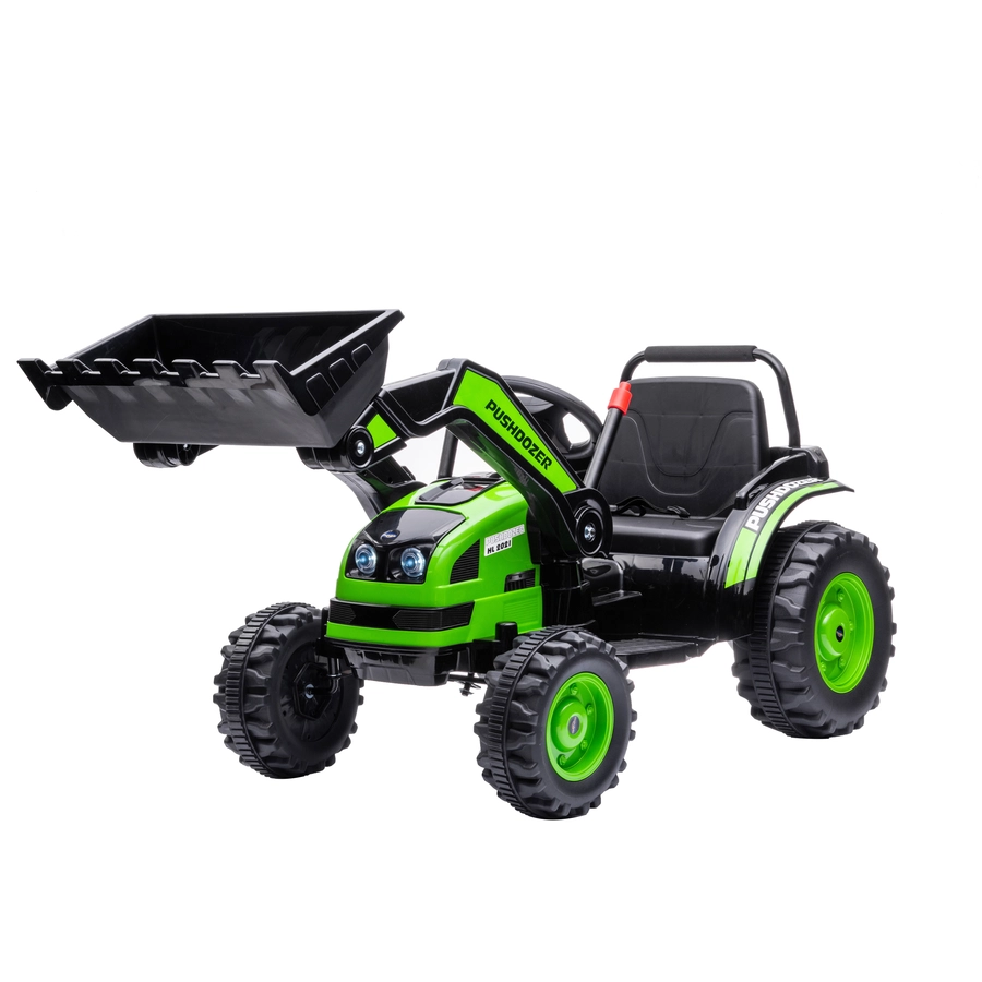HOMCOM Elektrischer Kinderbagger mit Schaufel grün