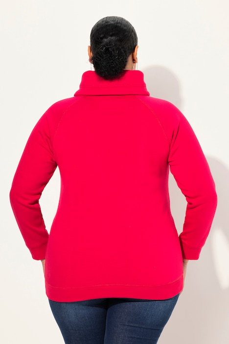 Sweatshirt, weiter Stehkragen, Taschen, Raglan-Langarm