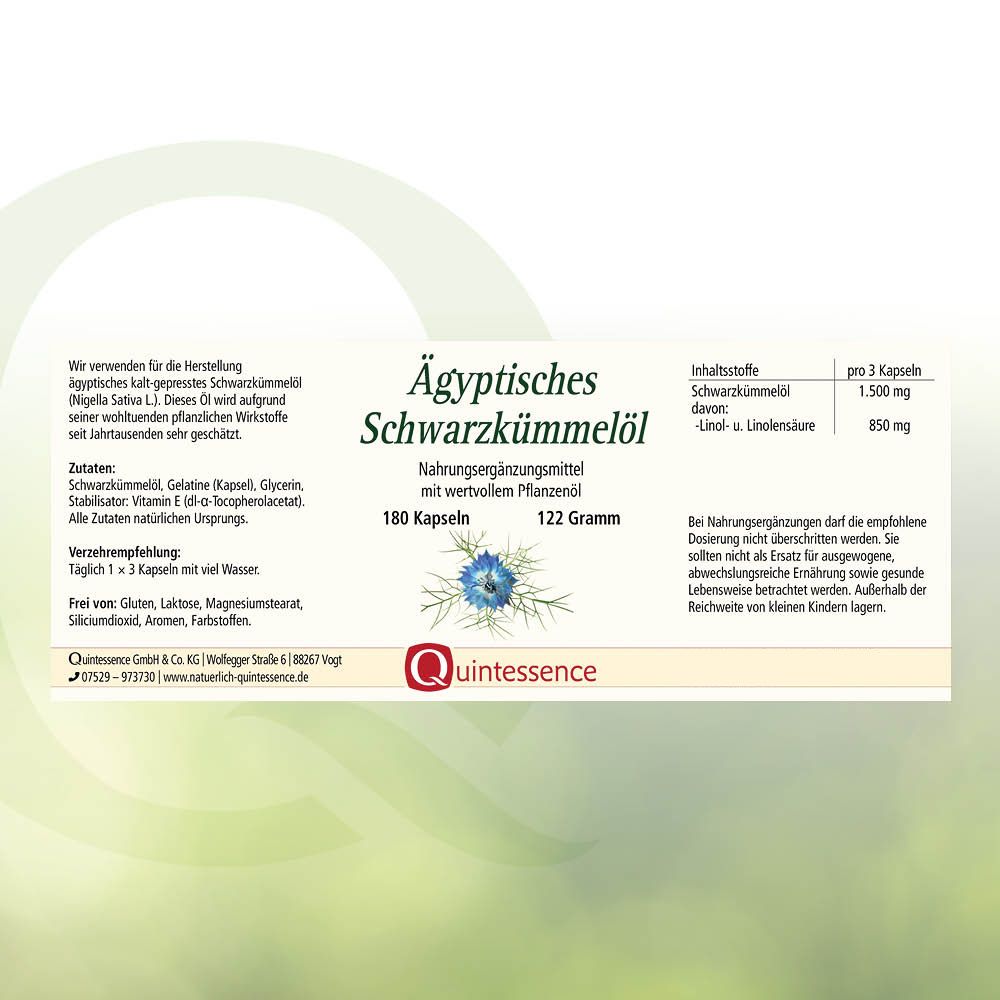 Schwarzkümmelöl Kapseln von Quintessence