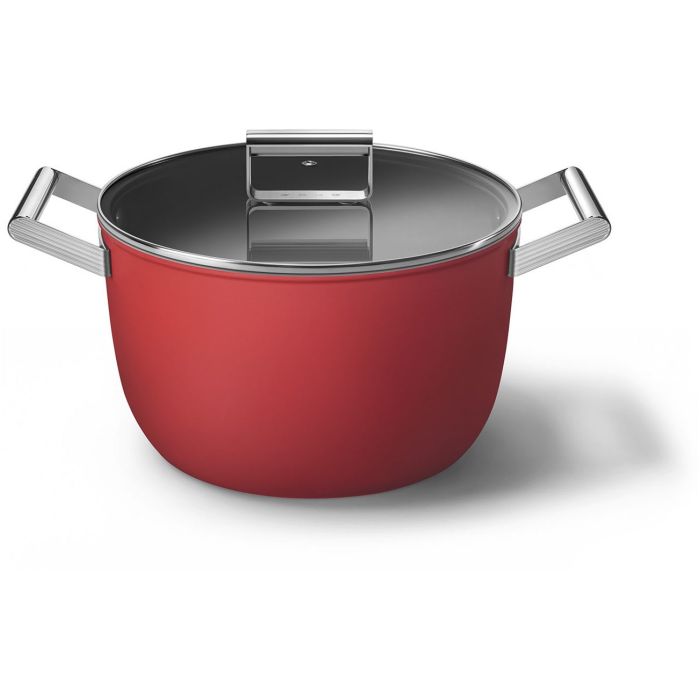 SMEG Kochtopf mit Deckel 26 cm CKFC2611RDM Rot