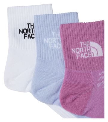 3 Paires de Chaussettes Courtes The North Face Multi Sport Blanc/Violet/Bleu (x3)