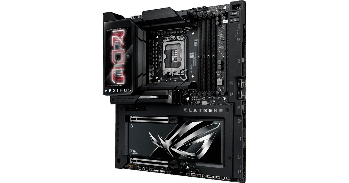 ASUSROG MAXIMUS Z890 EXTREME socket 1851 moederbord  (Zwart, RAID, 10Gb-LAN, 2.5Gb-LAN, Wi-Fi 7, BT, Sound, E-ATX)