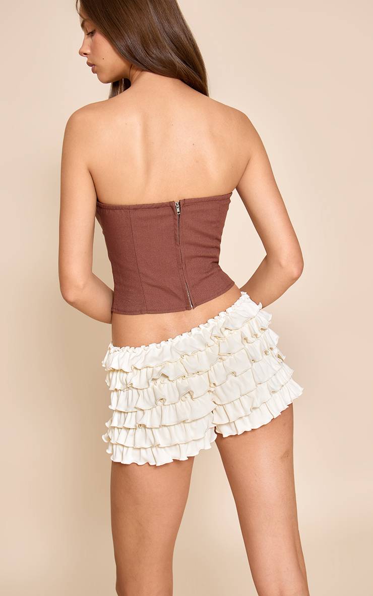 Crème Short Bloomer À Volants Extrêmes