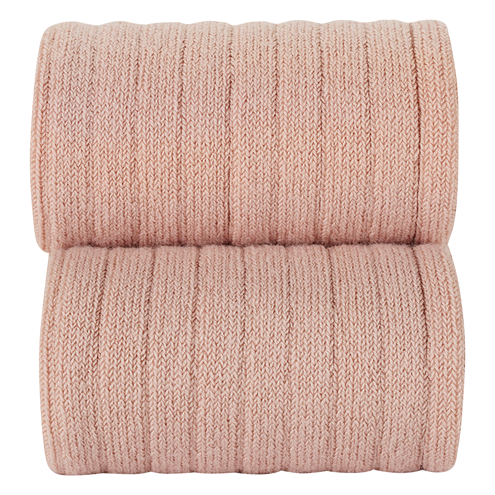 Collants côtelés en coton mélangé| Rose