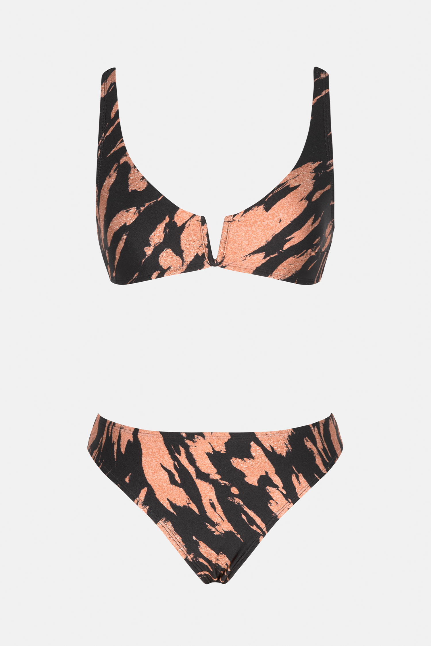 Bikini taille moyenne avec fil en V