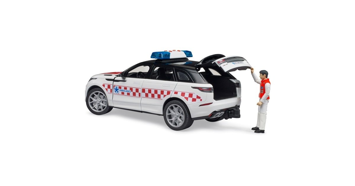 bruderRange Rover Velar ambulance met chauffeur en licht en geluid Modelvoertuig  (02885)