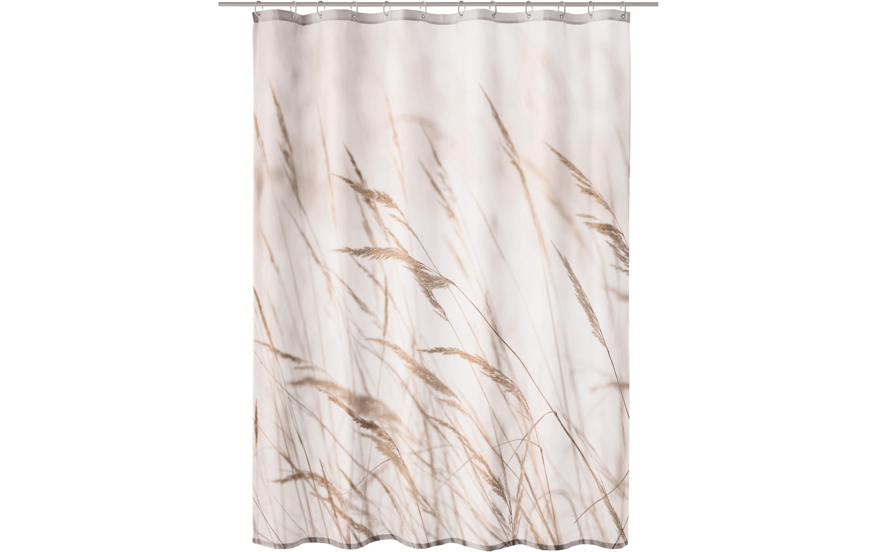 Duschvorhang Sylt 180 x 200 cm, Beige/WeissTextiler Duschvorhang