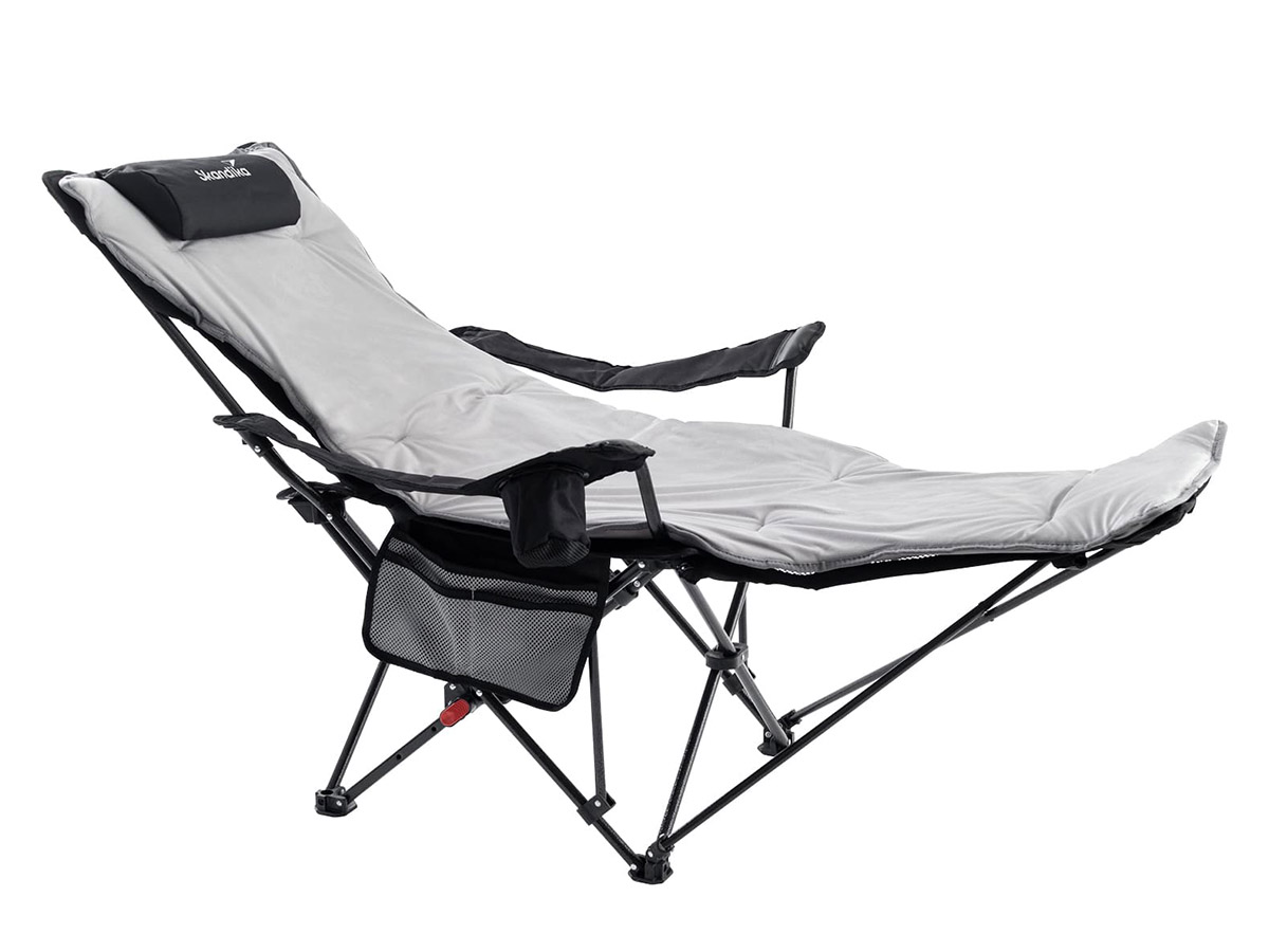 Skandika Toras relaxstoel met voetensteun en kussen - Black