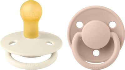 BIBS Smokk De Lux 2-pack Lateks Størrelse 1, Ivory/Blush