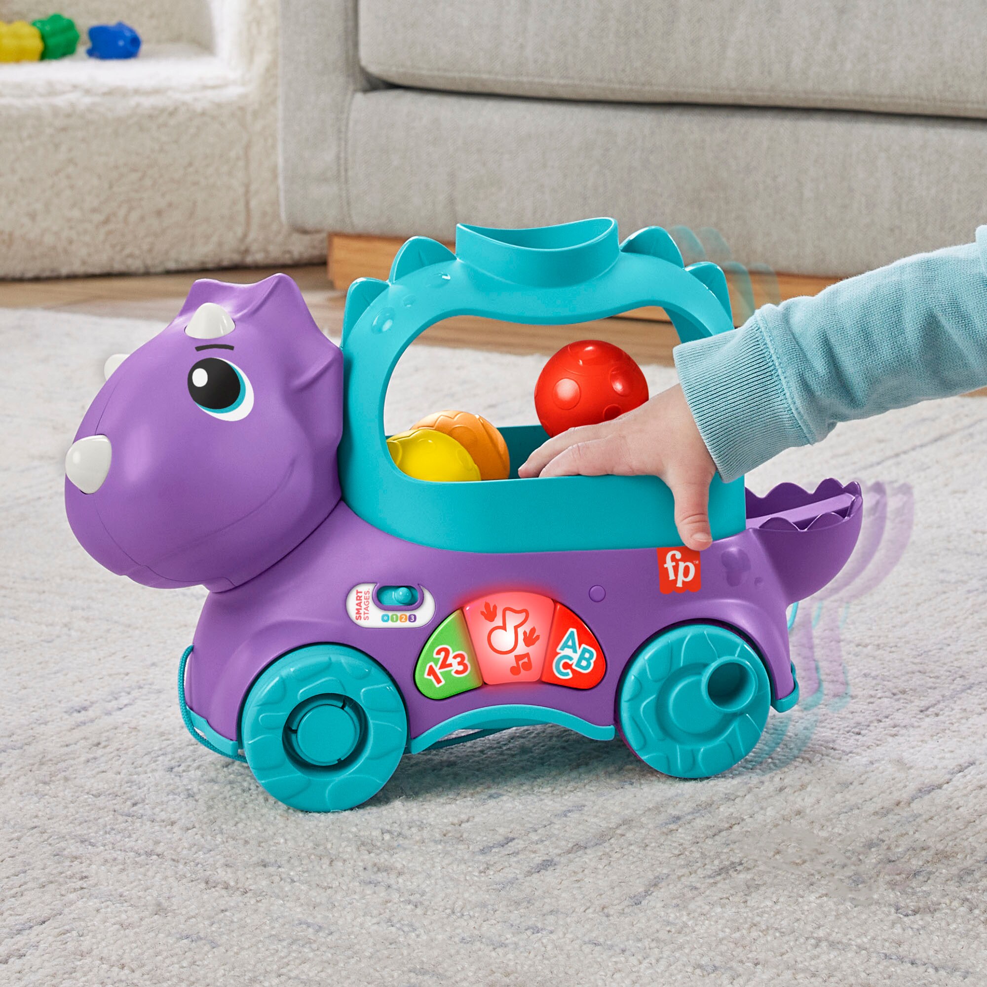 Mattel Geschicklichkeitsspiel Bällespaß Nachzieh-Dino