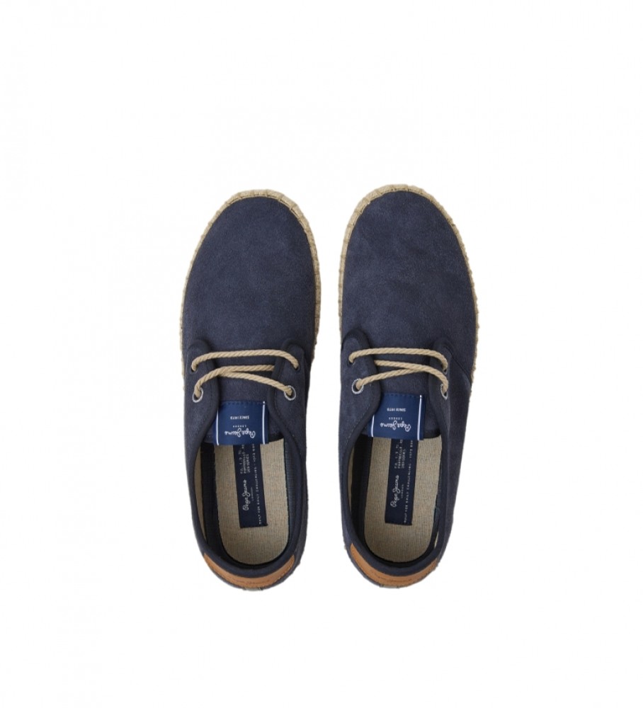 Tênis Pepe Jeans Tourist Classic de couro azul-marinho
