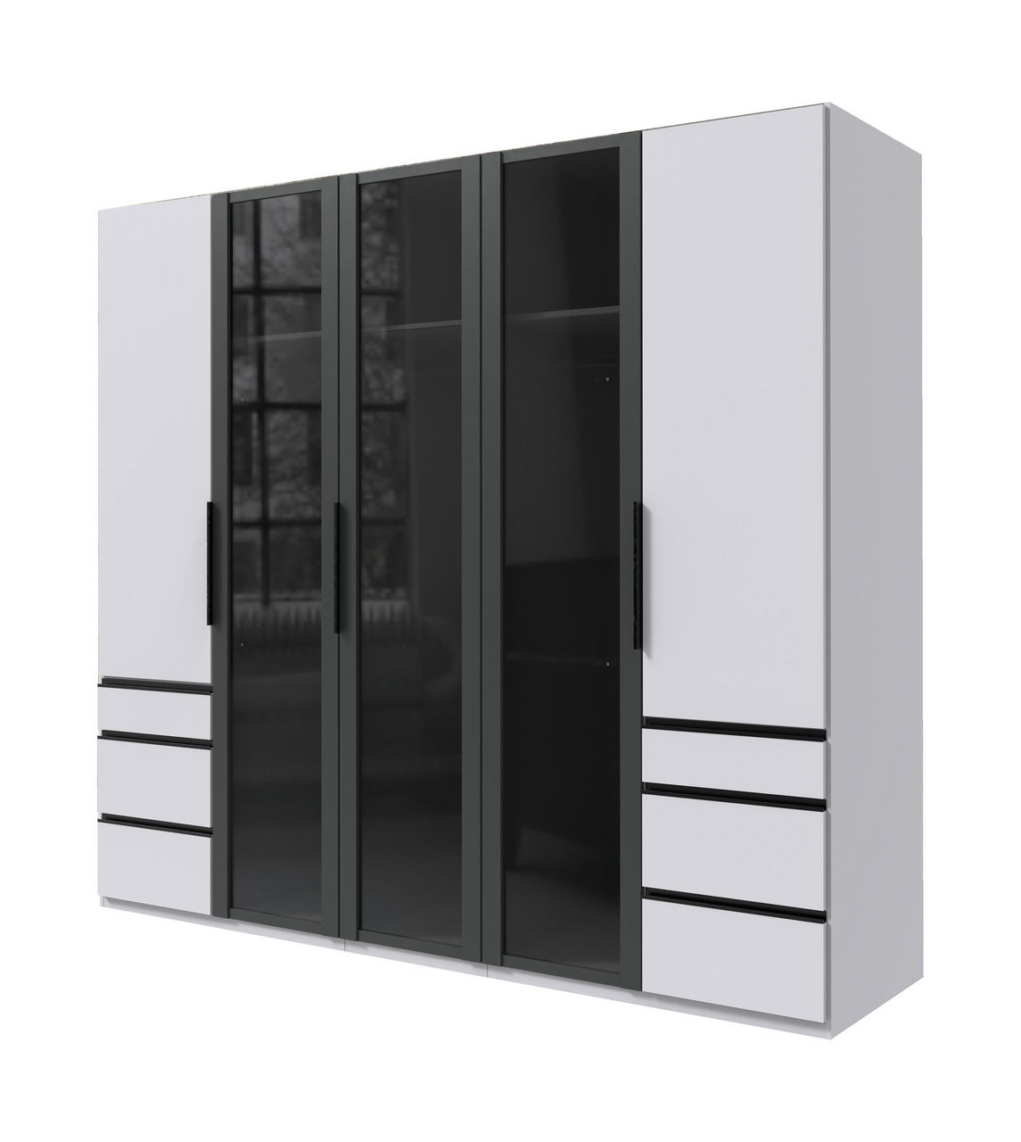 Ti´me Drehtürenschrank 5-trg. LEVEL 36 BLACK E