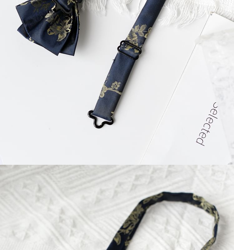 Prodigy - Vlinderdas met bloemenjacquard