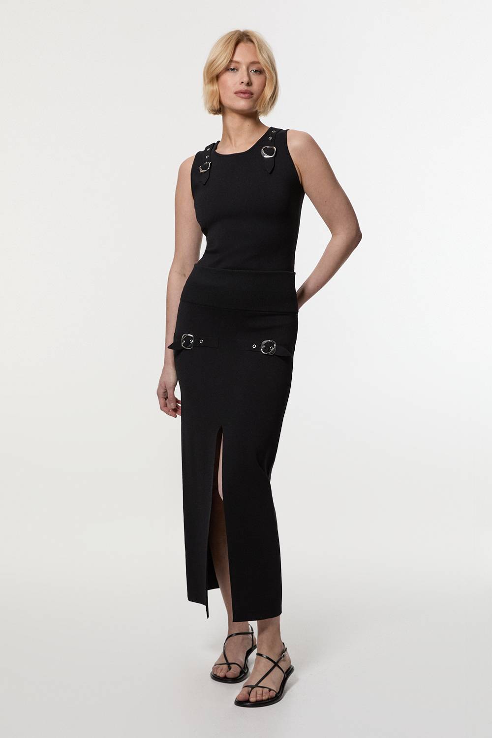 KarenMillen Haut tricoté à garniture de boucle