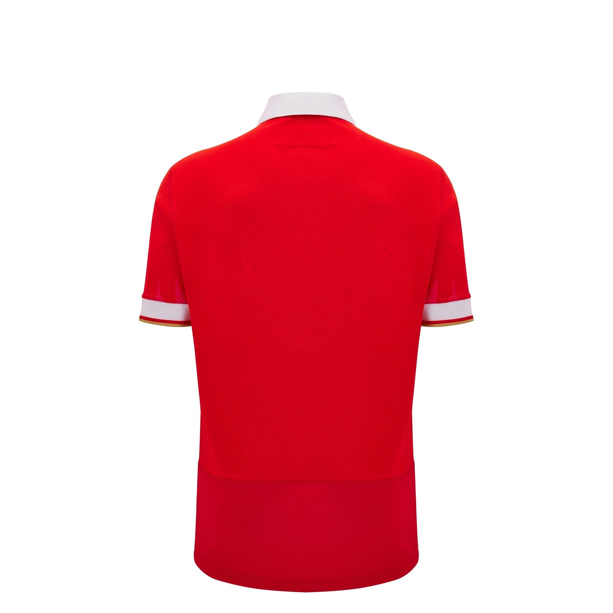 Macron Welsh Rugby Union Collar Home Shirt 2024 Juniors