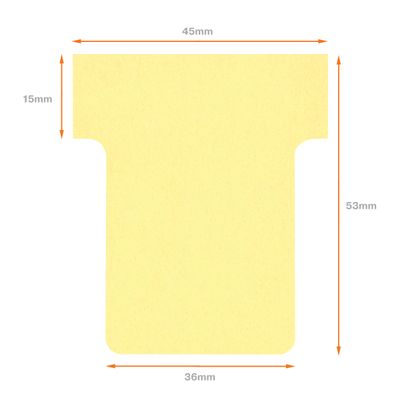 Nobo - 100 Fiches en T - Taille 1,5 - jaune