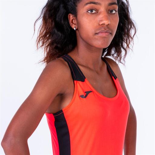 Regata Joma Record II Coral Fluor Preta
