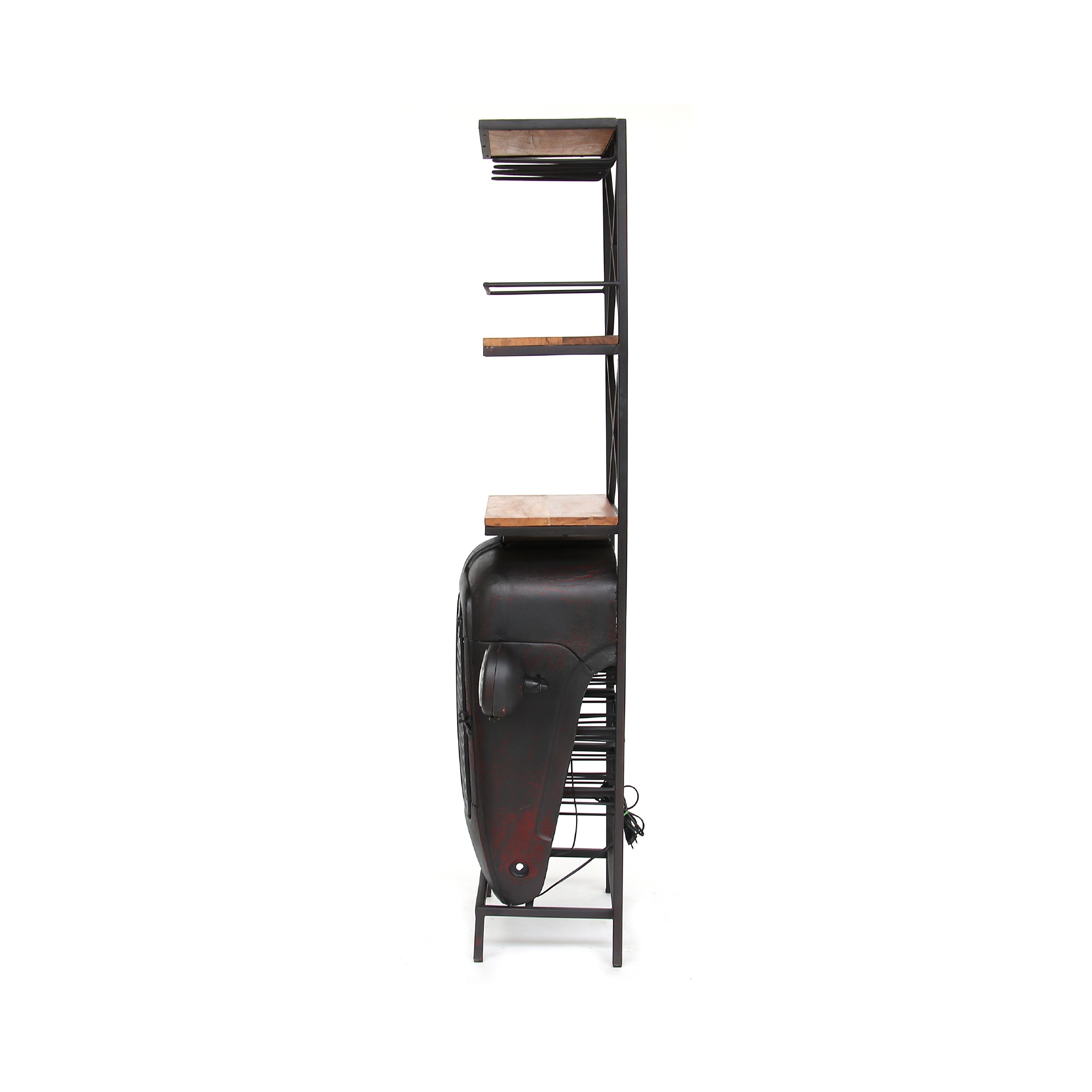 Traktor-Bar, schwarz, T 37 cm, B 87 cm, H 181 cm von fischer's lagerhaus