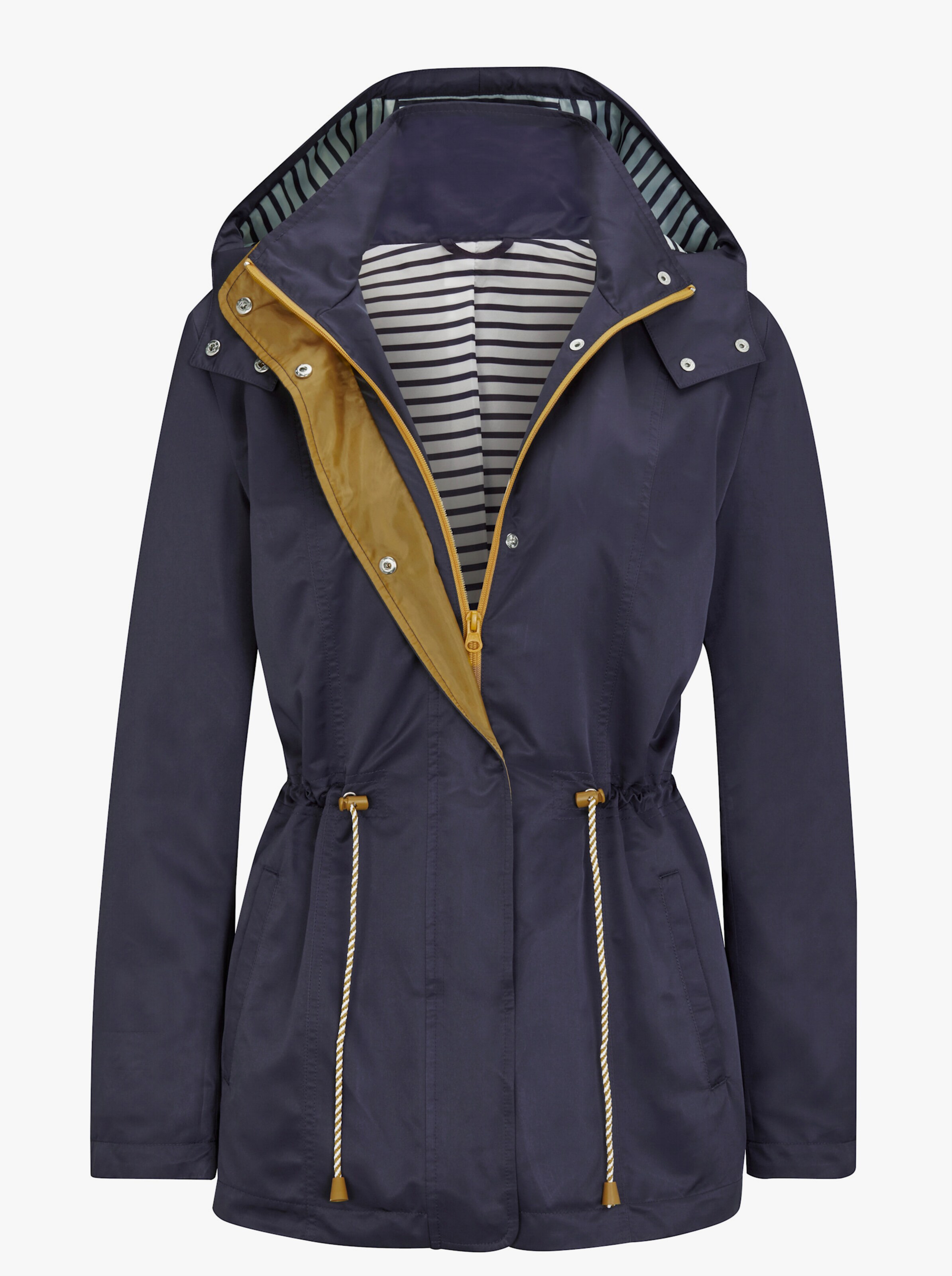 Jacke mit gestreiftem Futter