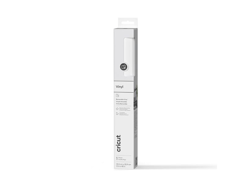 Cricut Vinylfolie wiederablösbar Weiss 30.5 x 122 cm, 1 Stü Selbstklebendes Vinyl Weiss
