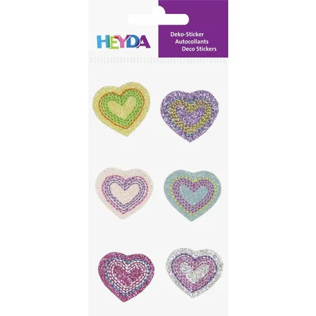 Heyda Textil-Sticker, Motiv: Herzen