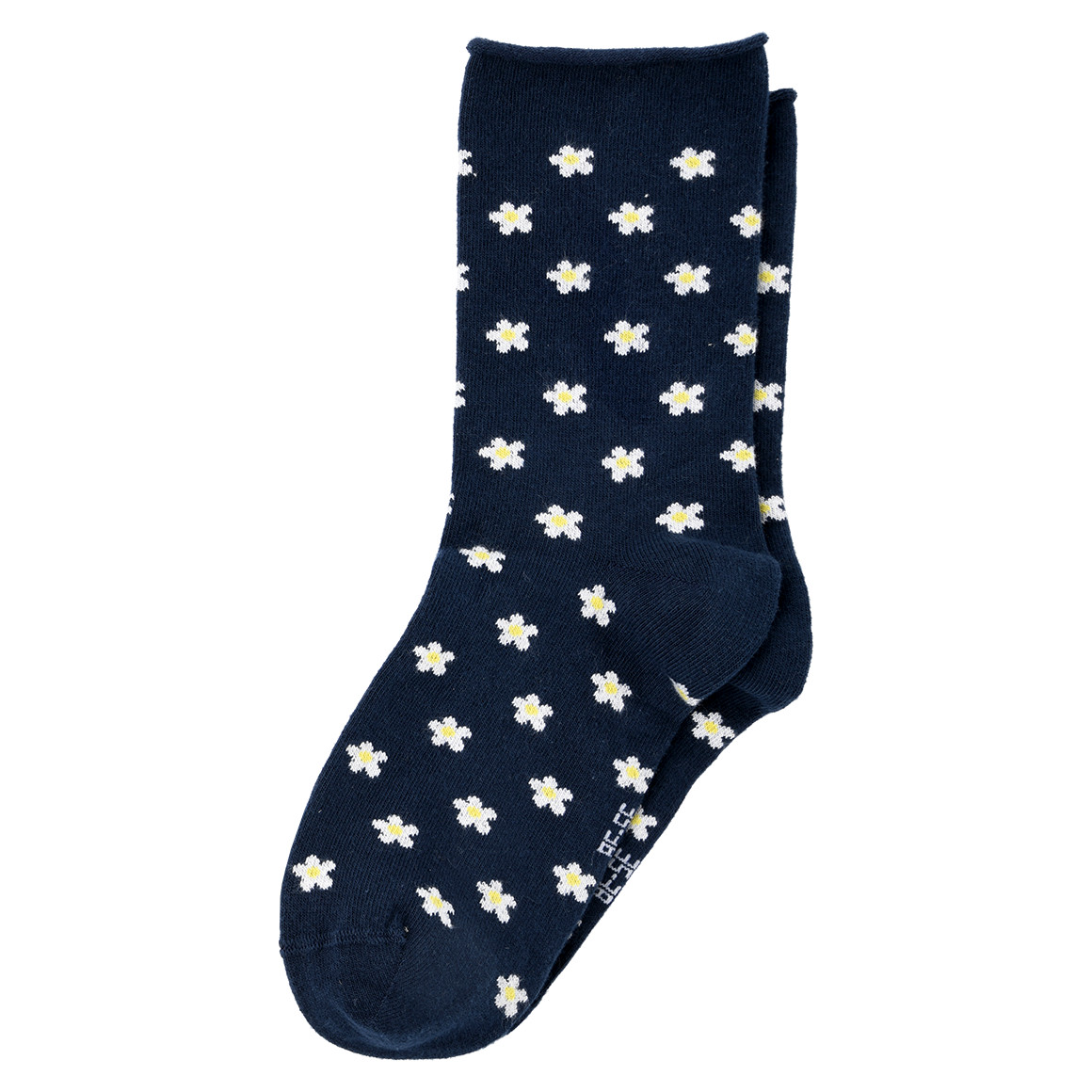 Gina Benotti 5 Paar Damen Socken mit Blümchen dunkelblau / blau / grau