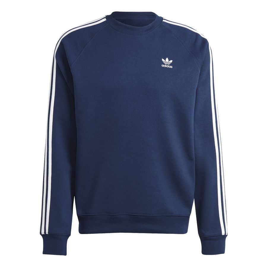 adidas Sweat 3-Stripes Crew - Bleu/Blanc