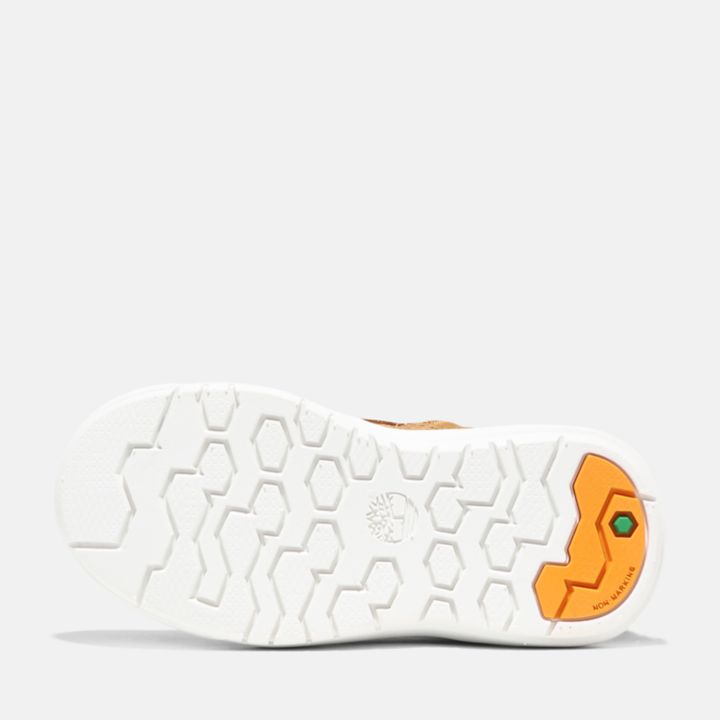 Bota infantil Seneca Bay de 15 cm com zíper lateral, na cor amarela.