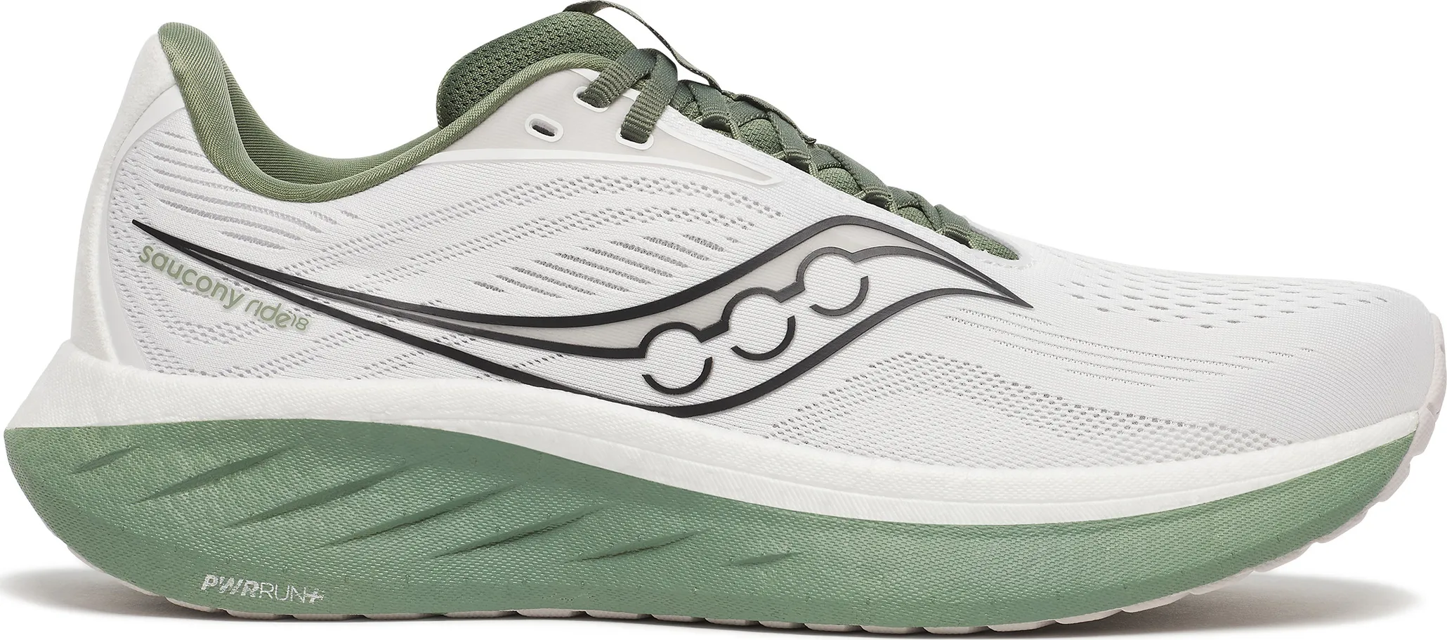 Saucony Ride 18 White/Olivine