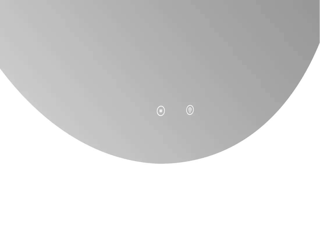 Miroir de salle de bain ovale sans contour anti buée à leds - D60 cm - ROMULA