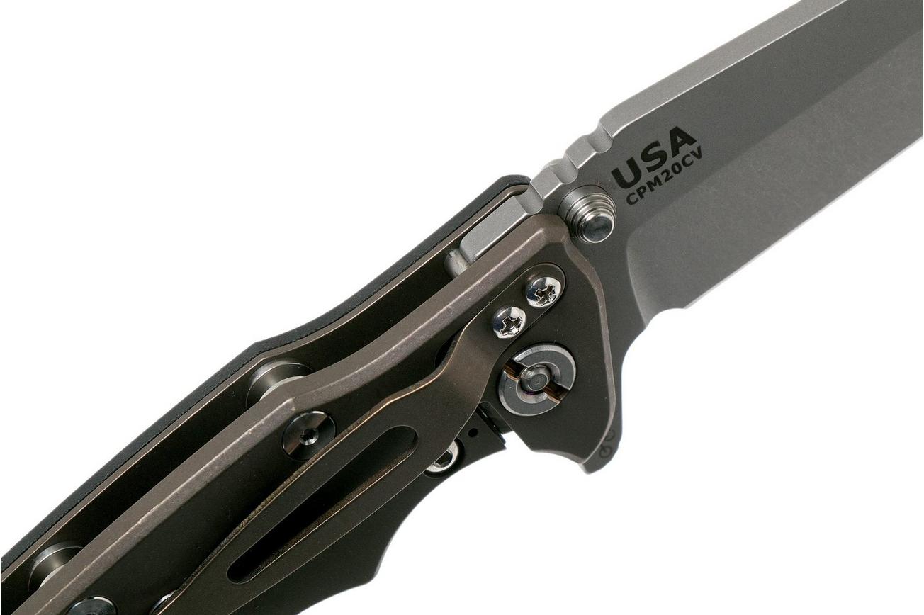 Rick Hinderer Eklipse 3.5” Harpoon Tanto, CPM 20CV, Battle Bronze, Black G10 zakmes
