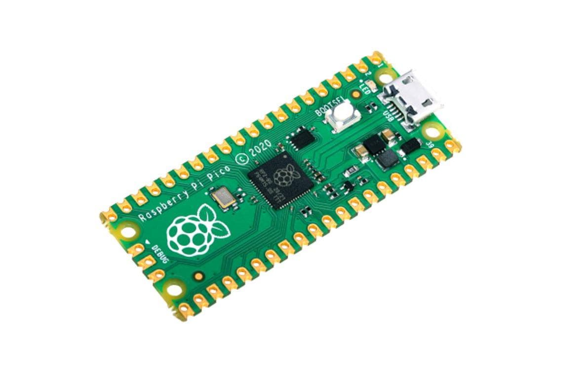 Entwicklerboard Raspberry Pi Pico Rev3 264 KBRaspberry-Pi-Mikrocontroller, 264 KB Prozessor: RP2040