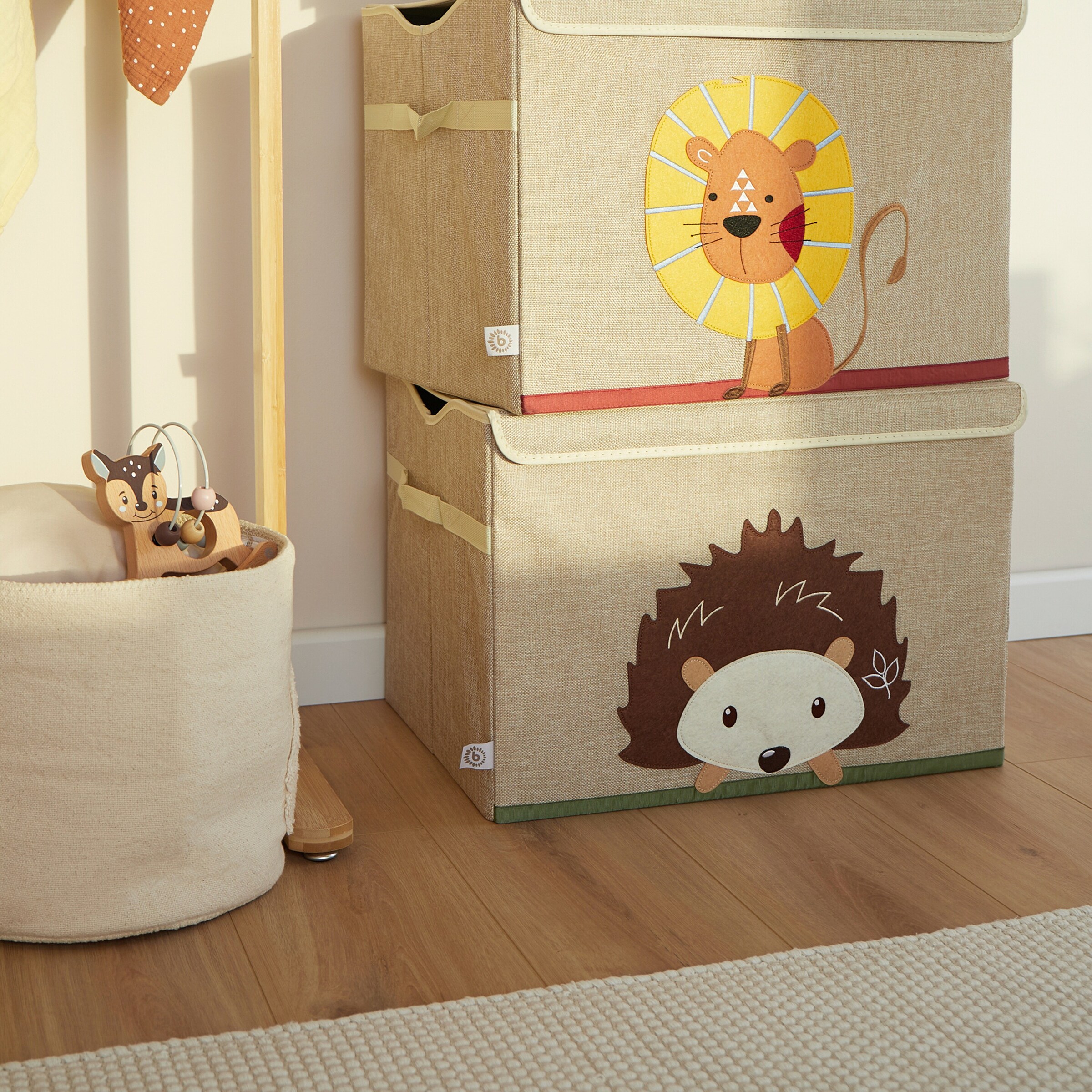 Bieco Aufbewahrungskiste 36x51x36 cm Igel / beige / braun