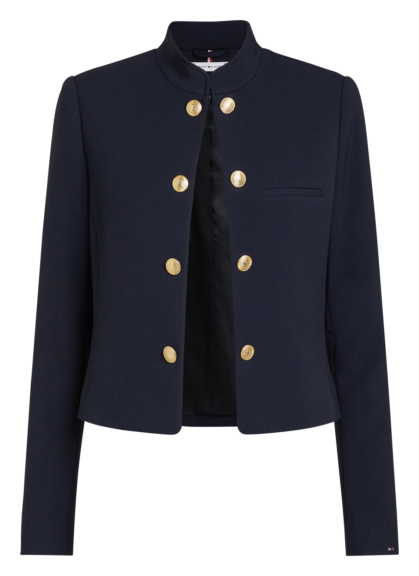 Blazer droit en fibres recyclées mélangées | Bleu