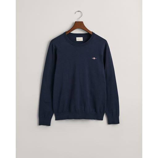 GANT Basic Crewneck Sweater, Marine, XXL