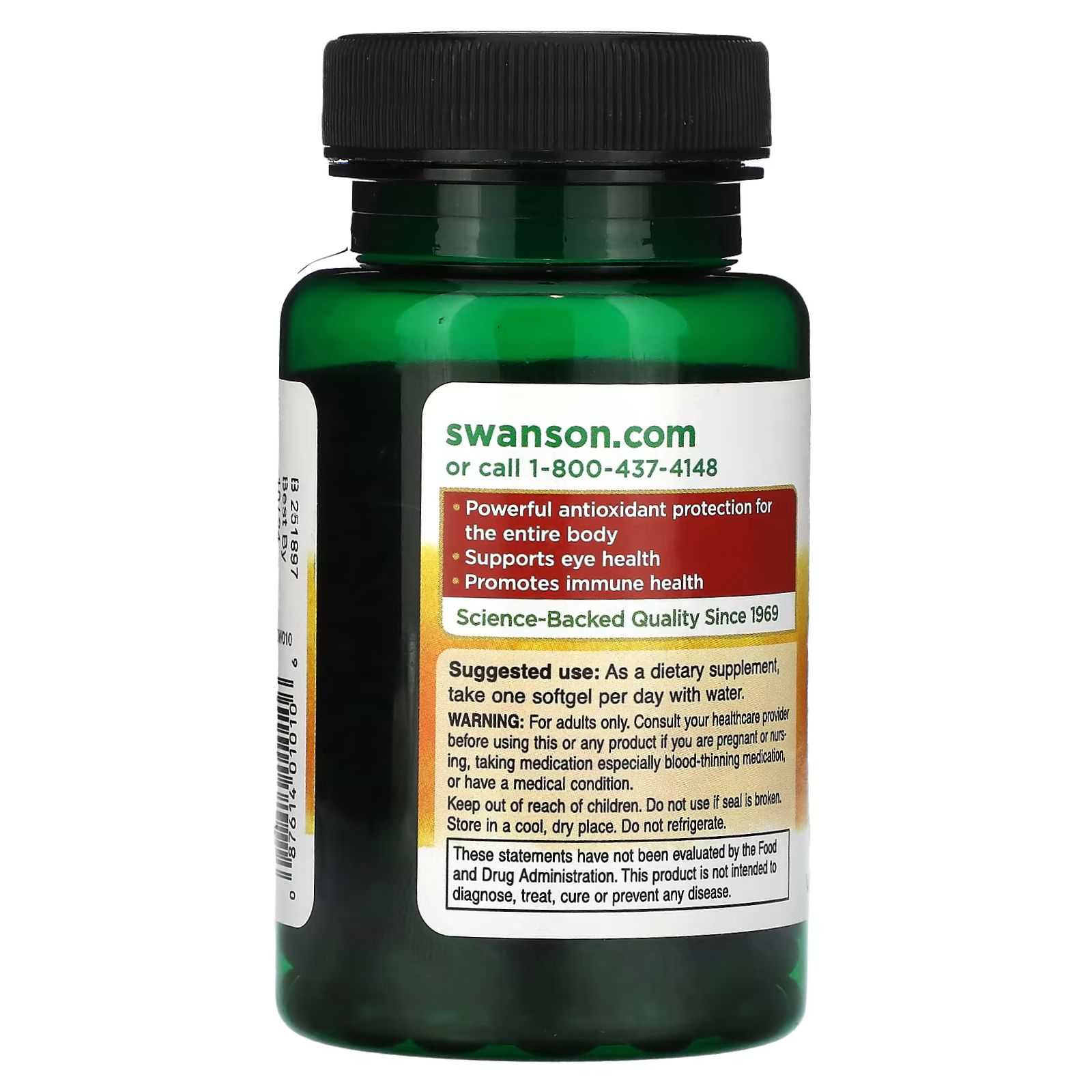 Swanson Beta Caroteno 250 softgels