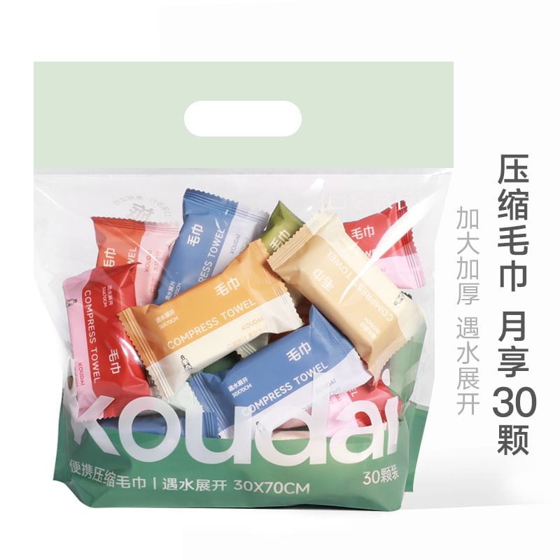 Evorest Bags - Set van 30: Reisgecomprimeerde gezichtshanddoekjes