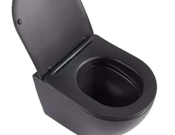Lambini Design Kala hangend randloos toilet met softclose zitting zwart mat